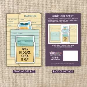 Library Card Boxed Stationery Gift Set