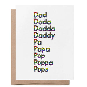 Father Titles LGBTQ+ Greeting Card