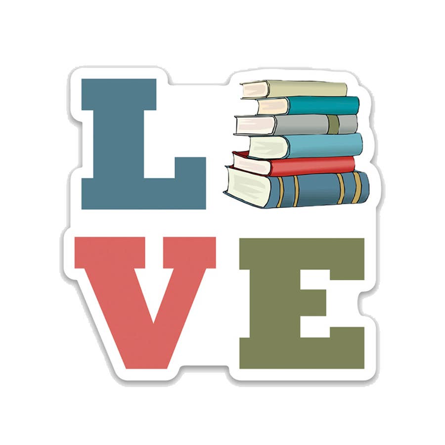 LOVE Books Sticker