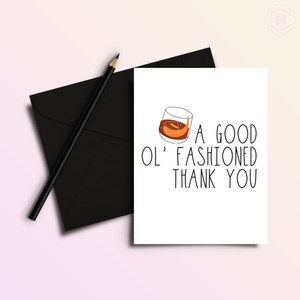 Old Fashion Thank You | Funny Thank You Card