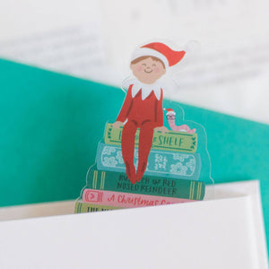 Holiday Book Stack Acetate Bookmark