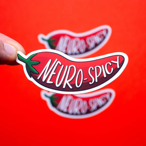 Neuro-spicy mental health sticker