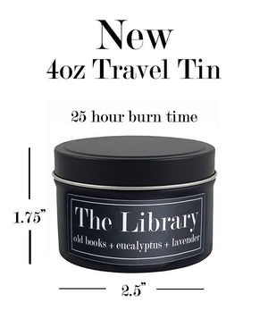 The Library Eucalyptus + Lavender 4oz Soy Candle