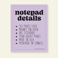 Small Business Things  - Snarky & Colorful Notepad