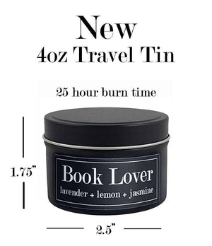 Book Lover Lavender + Cotton 4oz Soy Candle