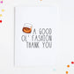 Old Fashion Thank You | Funny Thank You Card