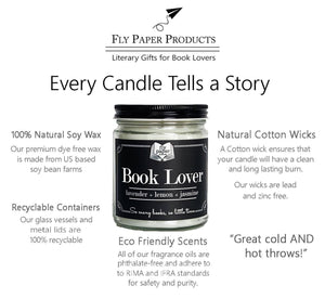 Old Books Scented 9oz Soy Candle Cedar + Leather + Musk