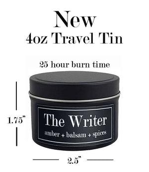 The Writer Amber + Balsam 4oz Soy Candle