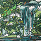 Tropical Waterfall Living Blank Notecard / Art Greeting Card