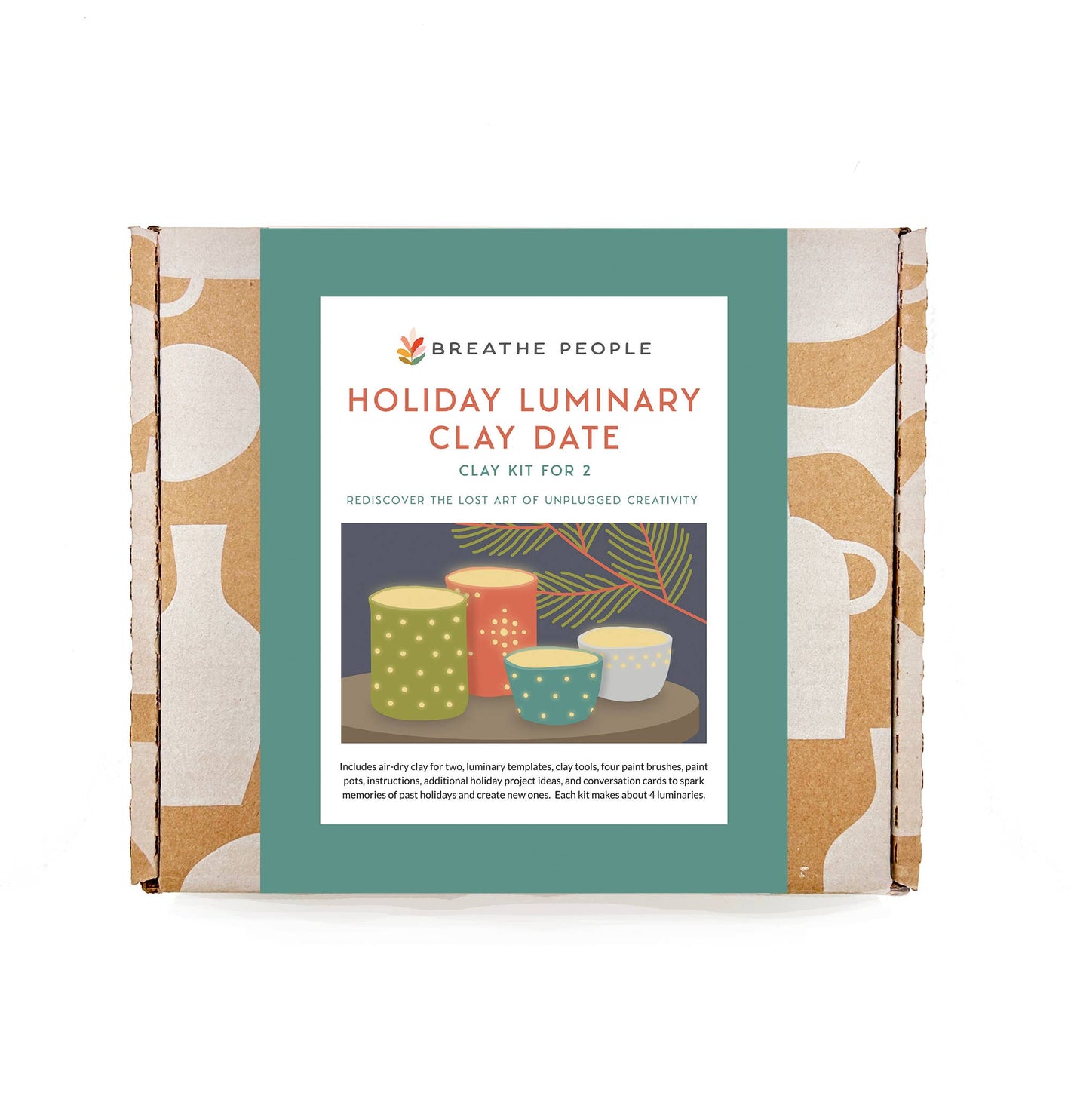 Holiday Luminaries Clay Date Activity Kit- Clay Kit for Two