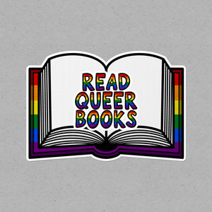 Read Queer Books Waterproof LGBTQ+ Sticker