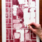 University of Puget Sound Watercolor Campus Map Art PRINT