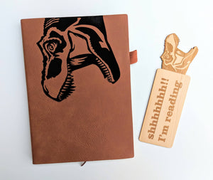 T-Rex Roar - Vegan Leather Mini Dot Journal