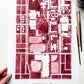 University of Puget Sound Watercolor Campus Map Art PRINT