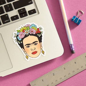 Frida Flower Crown Die Cut Sticker