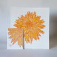 Thank You Yellow Dahlia Floral Greeting Card