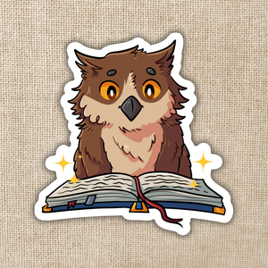 Owlbear Reading Sticker