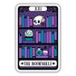 The Bookshelf Alternative Tarot Card Reader Sticker: Vinyl Sticker