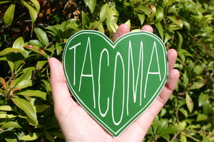 Tacoma Heart Sticker - Green