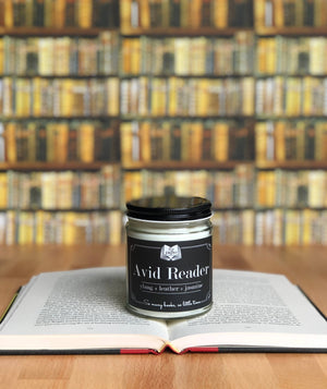 Avid Reader 9oz Literary Glass Soy Candle