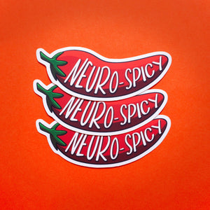 Neuro-spicy mental health sticker