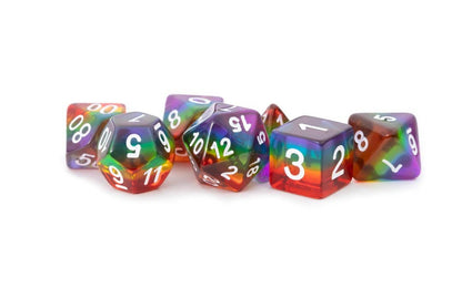 16mm Resin Polyhedral Dice Set - Colorful 18 Colors