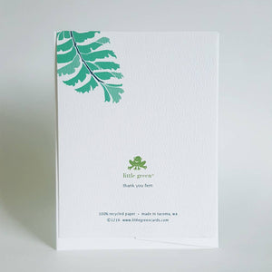 Thank You Fern Botanical Greeting Card