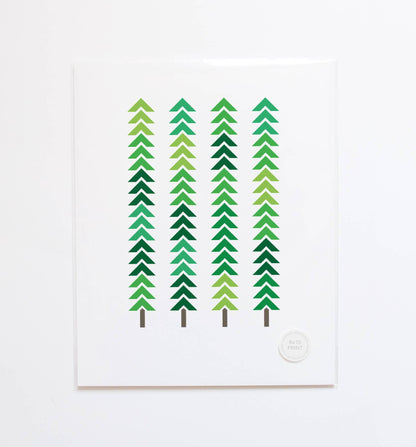 Geometric Trees Art Print