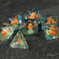 Orange + Blue Resin Mushroom Dice Set