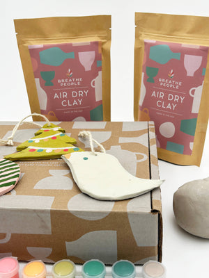 Holiday Ornaments Clay Making Activity Kit- Clay Kit for One