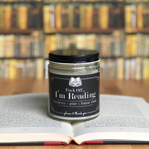 F... Off I'm Reading 9oz Literary Glass Soy Candle