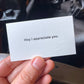 Hey Appreciate - Business Card Print