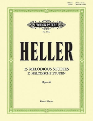 25 Melodious Studies Op. 45 for Piano by Heller, Stephen