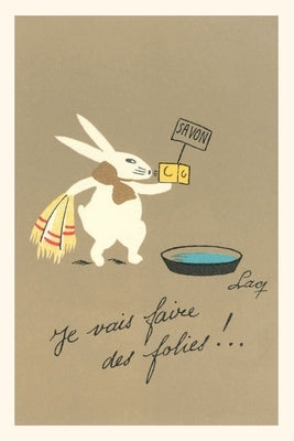Vintage Journal Rabbit Preparing to Bathe by Found Image Press