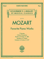 Mozart - Favorite Piano Works: Schirmer Library of Classics Volume 2101 by Amadeus Mozart, Wolfgang