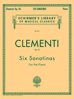 Six Sonatinas, Op. 36: Schirmer Library of Classics Volume 811 Piano Solo by Clementi, Muzio