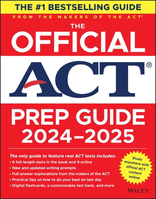 The Official ACT Prep Guide 2024-2025: Book + 8 Practice Tests + 400 Digital Flashcards + Online Course by ACT