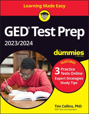 GED Test Prep 2023/2024 for Dummies with Online Practice by Collins, Tim