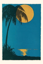 Vintage Journal Sunset over Ocean with Palm Tree by Found Image Press