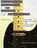 Harmonic Minor, Melodic Minor, and Diminished Scales for Guitar by Tagliarino, Barrett