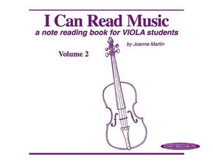 I Can Read Music, Volume 2: A Note Reading Book for Viola Students by Martin, Joanne