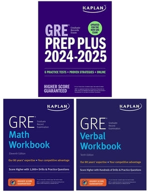 GRE Complete 2024-2025 - Updated for the New Gre: 3-Book Set Includes 6 Practice Tests + Live Class Sessions + 2500 Practice Questions by Kaplan Test Prep