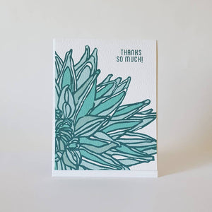 Thank You So Much Floral Dahlia Greeting Card