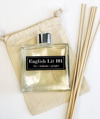 English Lit 101 7oz Glass Reed Diffuser