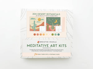 Zen Desert Meditative Art Paint by Number Kit + Easel