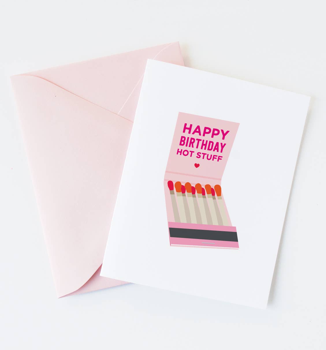 Hot Stuff matchbook birthday Card