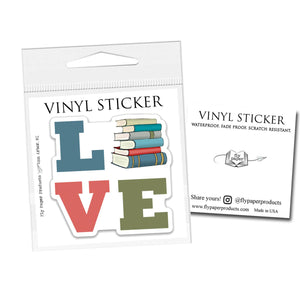 LOVE Books Sticker