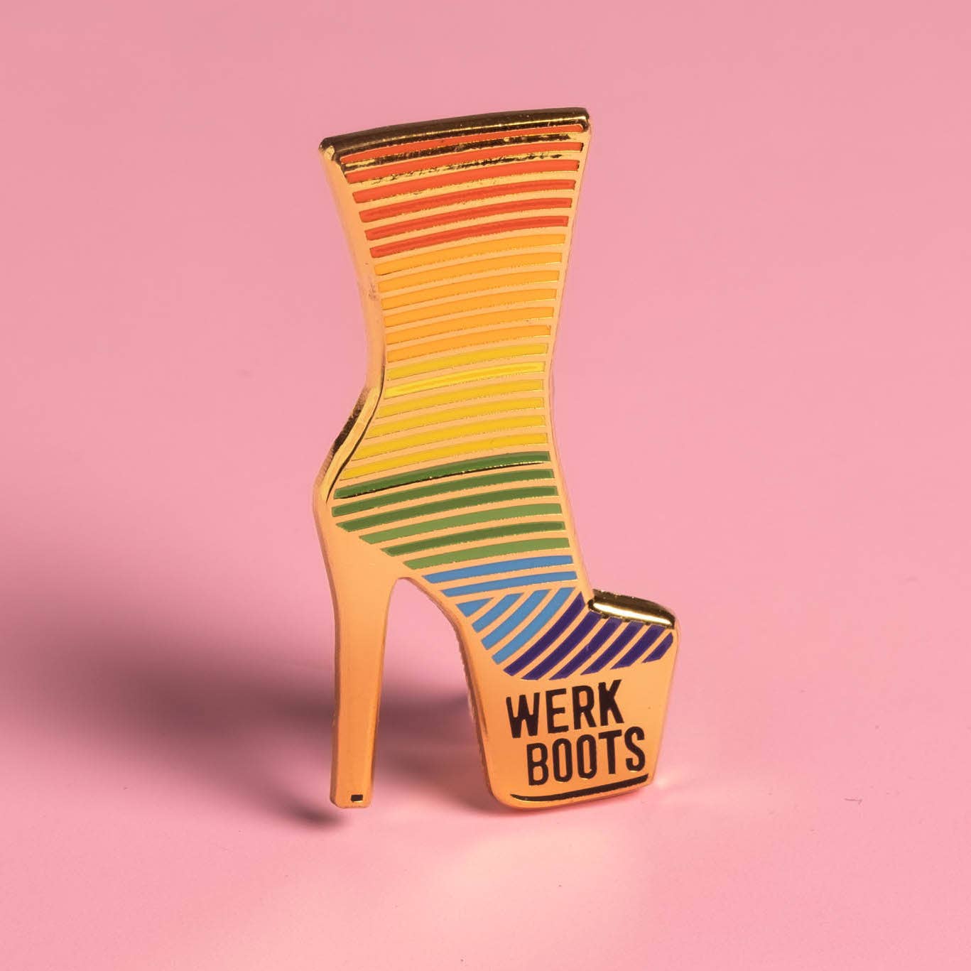 Werk Boots Enamel Pin - Pride Edition: Gold-plated