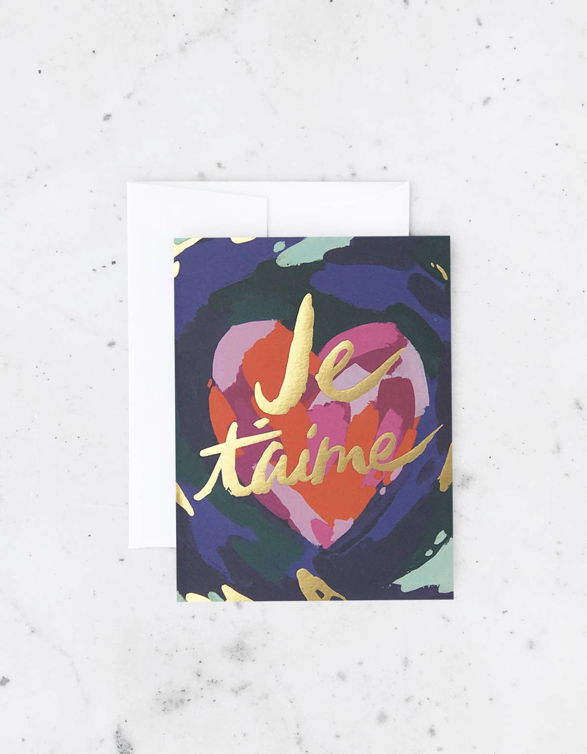 Je T'aime Heart Card