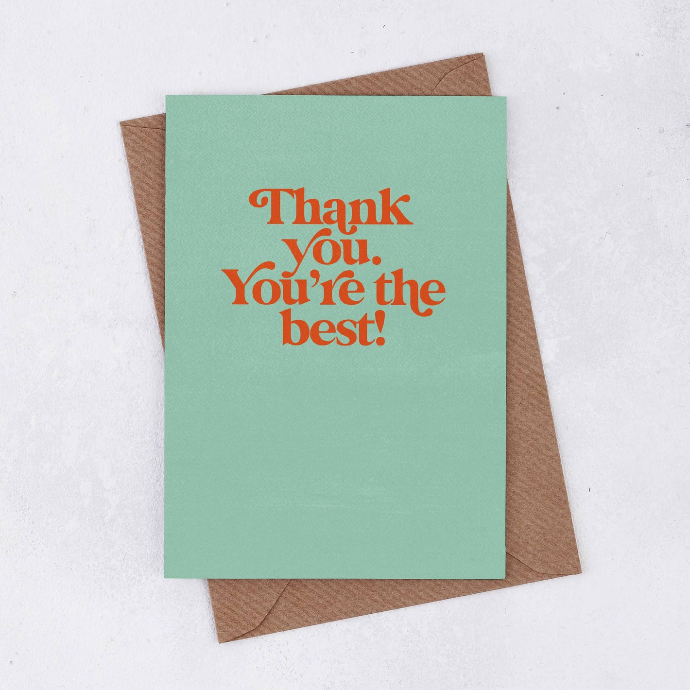 'Thank you. You're the best' Retro Greetings Card